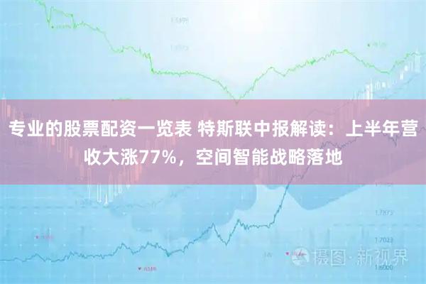 专业的股票配资一览表 特斯联中报解读：上半年营收大涨77%，空间智能战略落地